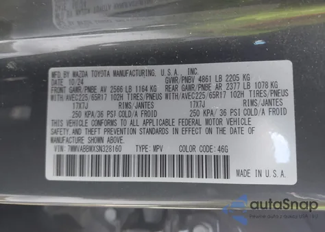 2025 Mazda Cx-50 2.5 S Preferred Package from USA, damaged, VIN 7MMVABBMXSN328160